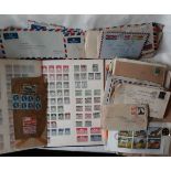 A MIXED STAMP LOT: A collection of world stamps, includes Middle East, used and unused and a good
