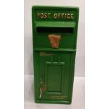 A METAL IRISH POST BOX, comes with keys, 59.7cm (H) x 24.7cm (W) x 37.5cm (D) approx