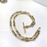 A 9CT SOLID YELLOW GOLD VINTAGE FANCY LINK CHAIN NECKLACE, sits beautifully on the neck, secures