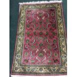 A PERSIAN VERY FINE SILK ‘QUM’ FLOOR RUG, woven in the city of Qum, this piece is a very fine