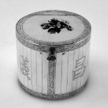 AN ANTIQUE GEORGE III SILVER CHINOISERIE STYLE TEA CADDY, London, England in 1763 by John Parker I &