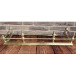 A VICTORIAN BRASS ROPE DESIGN FENDER, 43 inches wide x 14 inches