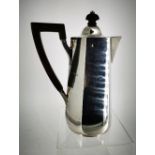 A GOOD QUALITY SILVER COFFEE POT, London, date letter 1897, marke