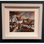 PATRICK MURPHY, THE ROAD HOME, oil on board, signed lower left, f