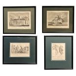 A MIXED PRINT LOT, FOUR FRAMED PRINTS; (i) THE ROYAL CHARTER SCHO
