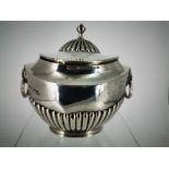 A FINE LATE 19TH CENTURY SILVER TEA CADDY, London, date letter a