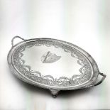 A LATE 18TH CENTURY GEORGIAN STERLING SILVER TRAY – TEA SERVING T