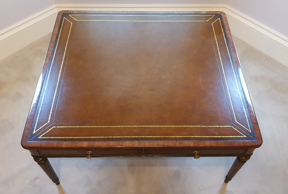 A VERY FINE WILLIAM IV STYLE 20TH CENTURY MAHOGANY COFFEE TABLE, - Image 3 of 8