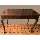 A LATE 19TH / EARLY 20TH CENTURY IRISH SIDE TABLE, with single fr