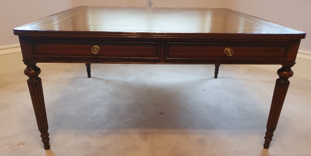 A VERY FINE WILLIAM IV STYLE 20TH CENTURY MAHOGANY COFFEE TABLE, - Image 2 of 8