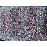 A MONGOLIAN SILK RUG, Xinjiang, Inner Mongolia, hand woven over n