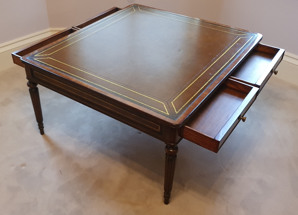 A VERY FINE WILLIAM IV STYLE 20TH CENTURY MAHOGANY COFFEE TABLE, - Image 8 of 8