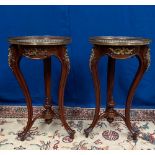 A GOOD QUALITY PAIR OF VICTORIAN MAHOGANY JARDINIÉRE STANDS, eac