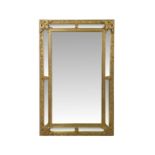 A VERY FINE 19TH CENTURY ‘MARGIN’ GILT WALL MIRROR, with double f