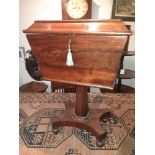 A GOOD QUALITY 19TH CENTURY MAHOGANY CELLERETTE, of sarcophagus f