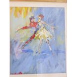 MARIE CARROLL (IRISH 20TH CENTURY), “BALLET” oil on canvas, signe