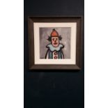 PATRICK MURPHY, CLOWN, mixed media on board, signed lower left. F