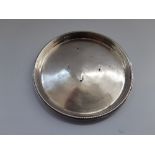 A RARE 18TH CENTURY IRISH SILVER WINE FUNNEL DRIP TRAY, Dublin, with date letter for 1761, maker’s