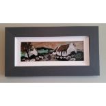 PATRICK MURPHY, MARKET DAY, oil on card, signed lower left, 52cm x 27cm approx. frame.