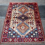 A VERY FINE PERSIAN YALAMEH HAND MADE YALAME RUG, woven by a master weaver in central Iran. A tribal