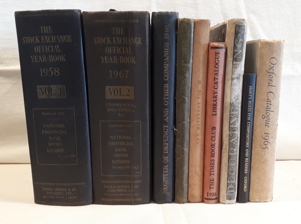 A MIXED BOOK LOT: A SELECTION OF REFERENCE BOOKS; including The Stock Exchange Official Year Book,