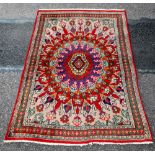 A MID 20TH CENTURY WONDERFUL AND FINE HAND MADE PERSIAN RUG FROM THE ANCIENT CITY OF TABRIZ, with