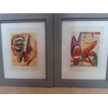 AFTER CHARLES EDOUARD JEANNERET AKA LE CORBUSIER, a pair of framed prints, each 44cm x 36cm approx.