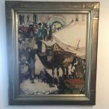 VAN. POL (DUTCH), SPANISH MARKET SCENE, signed lower left with monogram, name to back of frame, 66cm