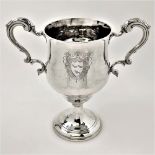A LATE 18TH CENTURY IRISH SILVER TWO HANDLED CUP, Dublin, 1793 by Joseph Jackson. Jackson came from