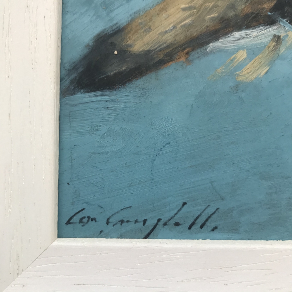 CON CAMPBELL, (IRISH 20/21ST CENTURY), BIRD OF PREY, oil on board, signed lower left, 35cm x 30cm ap - Image 2 of 3