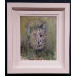 CON CAMPBELL, (IRISH 20/21ST CENTURY), SAMUEL BECKETT, oil on board, signed lower left, inscribed ve