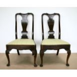 A PAIR OF GOOD QUALITY 18TH CENTURY SIDE CHAIRS, circa 1725