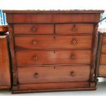 A VERY FINE LATE 19TH CENTURY MAHOGANY HIGH CHEST OF DRAWERS, with single bow fronted long frieze dr