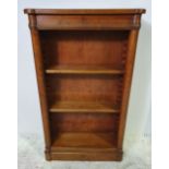 A GOOD QAULITY CHEERRY WOOD OPEN BOOKCASE / FLOOR BOOKCASE, with adjustable shelves, 100cm (H) x 60c