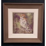 CON CAMPBELL, (IRISH 20/21ST CENTURY), THRUSH IN SONG, oil on board, signed lower right, inscribed v
