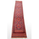 A GENUINE HAND MADE AFGHANISTAN BARGESTA HAND WOVEN WOOLEN RUG, with hand cut embossed motifs in a c