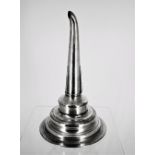 A SILVER PLATED GEORGIAN WINE / PORT FUNNEL