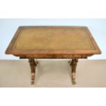 A GOOD QUALITY MID 19TH CENTURY LIBRARY TABLE