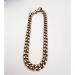 AN ANTIQUE 9CT ROSE GOLD LINK ALBERT CHAIN BRACLET, with stamped links, Dimensions: Length: 8.5 inch