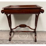 A VERY FINE WILLIAM IV ROSEWOOD OCCASSIONAL / LAMP / SIDE TABLE, the rectangular shaped table has a