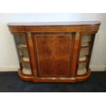 A STUNNING 19TH CENTURY BURR WALNUT CREDENZA, circa 1860, with beautiful burr walnut and good qualit