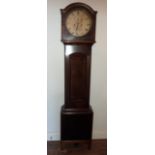 A 19TH CENTURY IRISH MAHOGANY LONG CASE CLOCK, with break-arch Hood, signed EDWARD SMITH & SONS