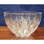 AN IRISH GLASS BOWL 'MARQUIS' BY WATERFORD CRYSTAL, 23cm diam x 15cm tall approx, in original box.