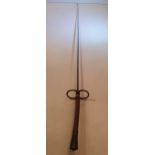 A 19TH CENTURY FRENCH ‘EXCELSIOR’ FENCING SWORD, stamped ‘Excelsior’ to the blade, in good condition