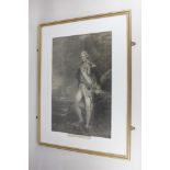 After John Hoppner, Admiral Lord Nelson, engraving, 60cm by 38cm