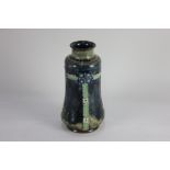 A Royal Doulton stoneware vase designed by Christine Abbot, flared cylindrical form decorated with