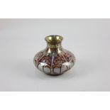 A William S Mycock for Pilkington Royal Lancastrian lustre vase, of flattened baluster form, with