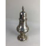 An Edward VII silver muffineer, maker William Aitken, Birmingham 1903, of baluster form, 2oz