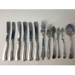 A George V silver christening fork, maker John, Edward, Walter & John Barnard, London 1935, a set of