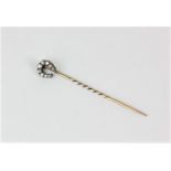 An old cut diamond 'horseshoe' stick pin